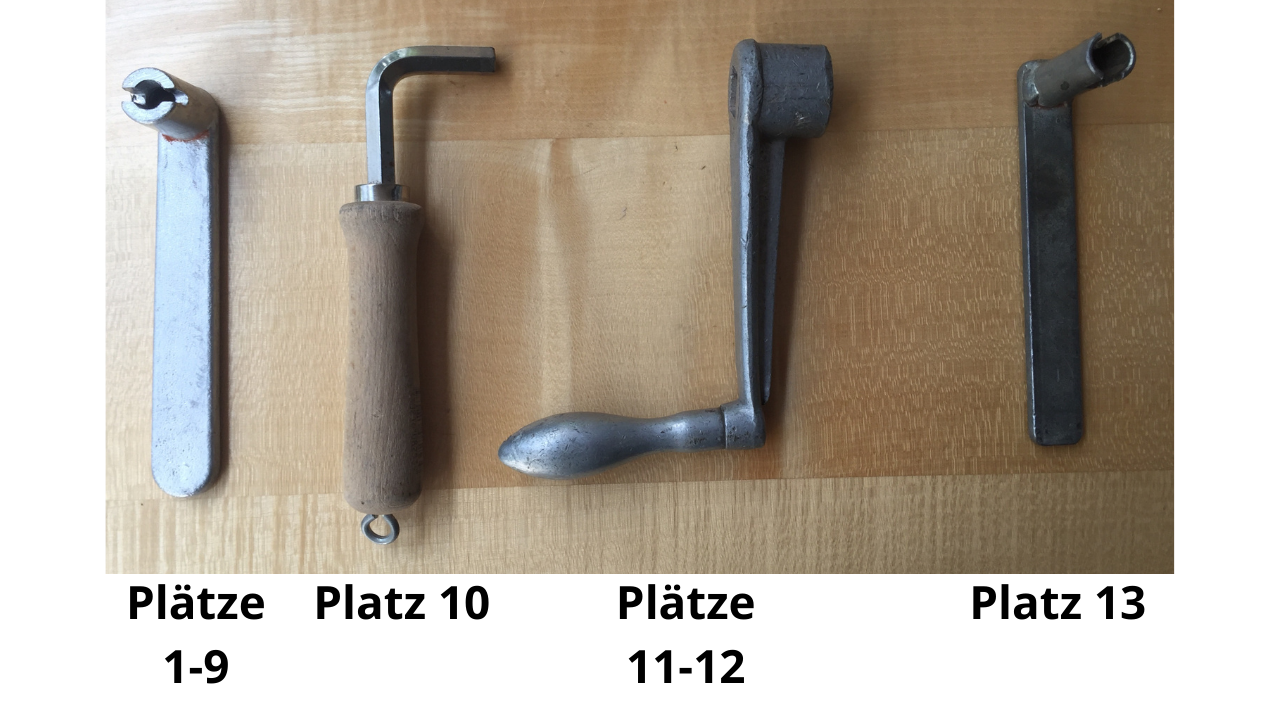 Spannschlüssel Netze (alle in Modultasche Netze zu finden)